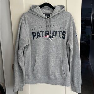NFL Nike Gray Patriots Hoodie with Team Logo